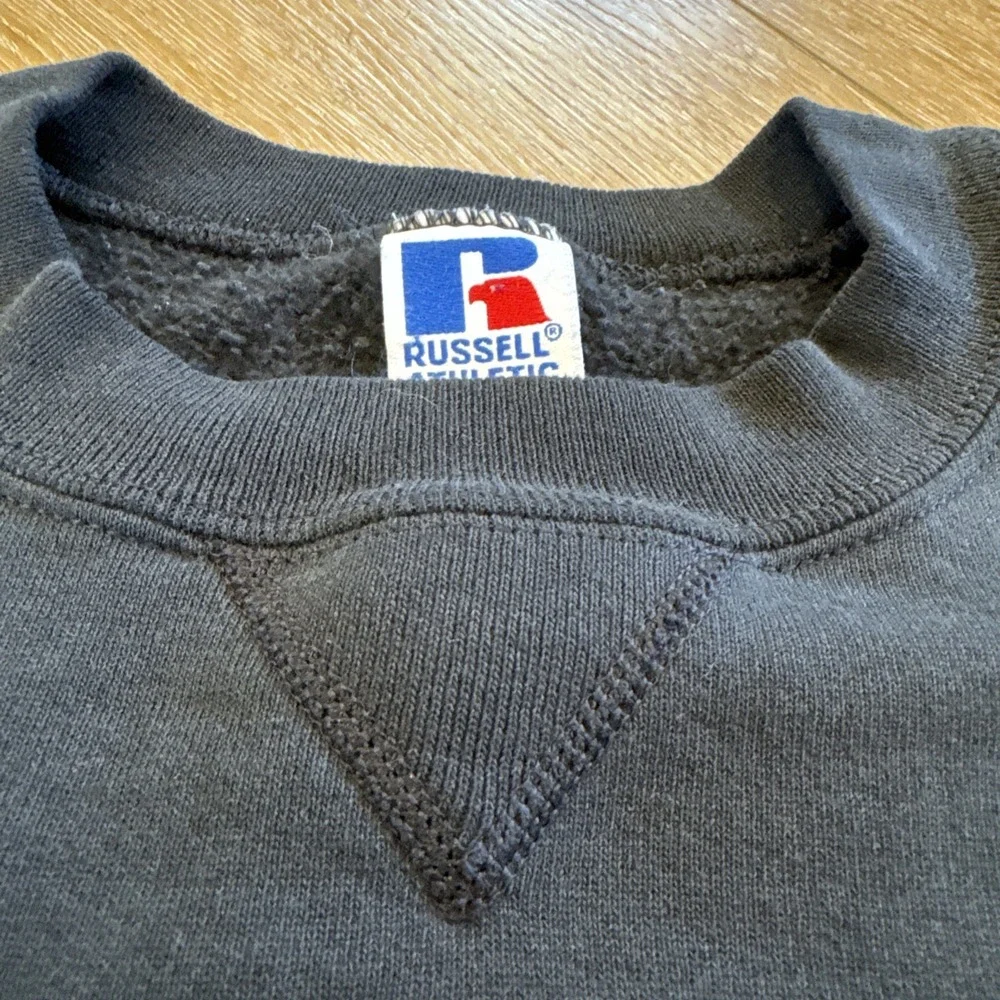 Russell Athletic Sweatshirt Mens L 105 WQSB County Alabama‎ Radio 90s Vtg Black